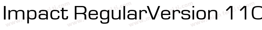 Impact RegularVersion 110字体转换